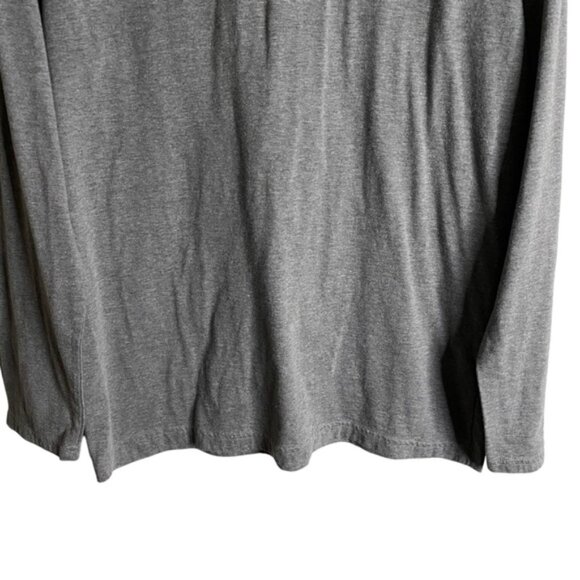Nordstrom Men's Shop Gray V-Neck Long Sleeve T-Shirt - Picture 3 of 6